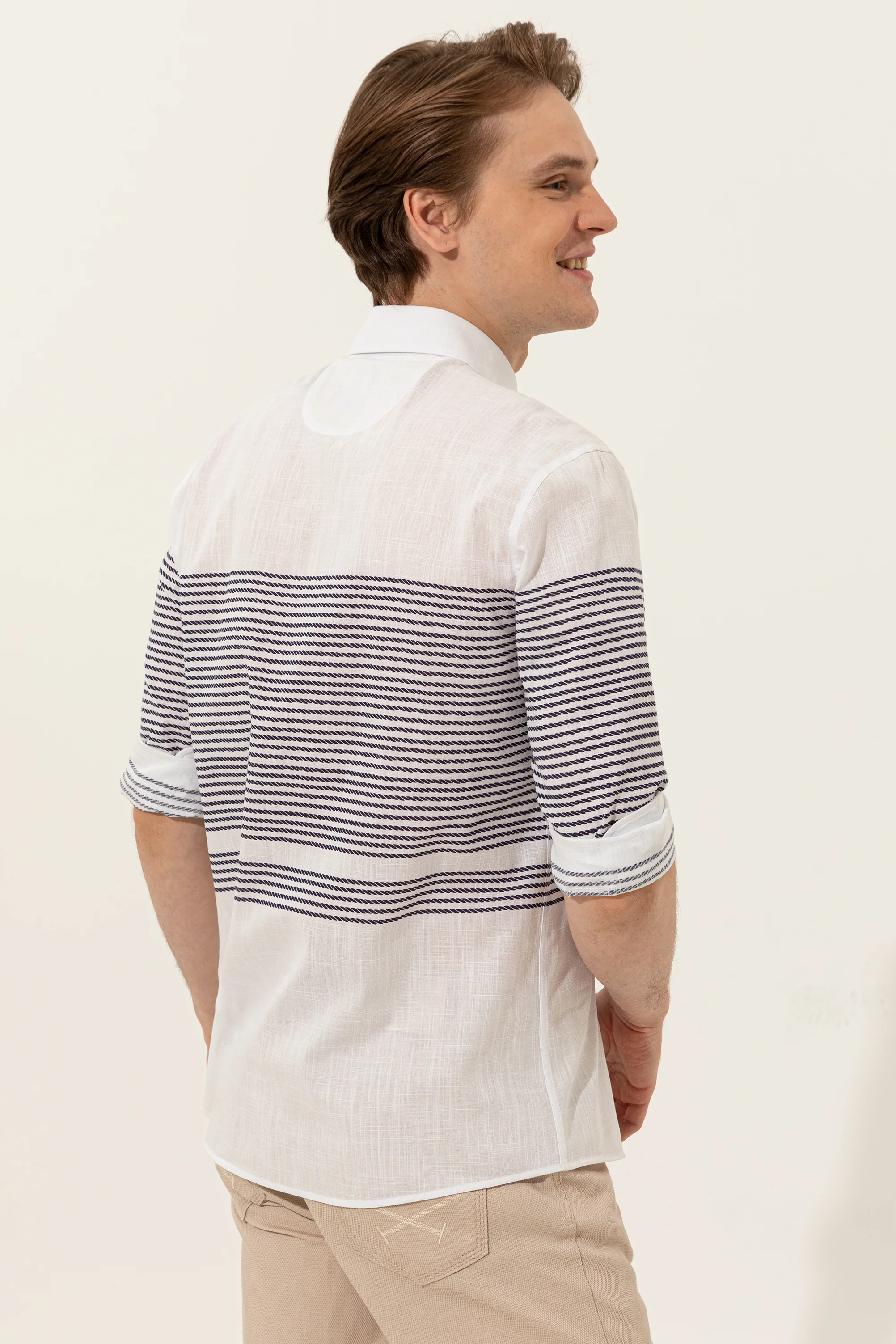 Mens Shirt Navy Blue - Image 2