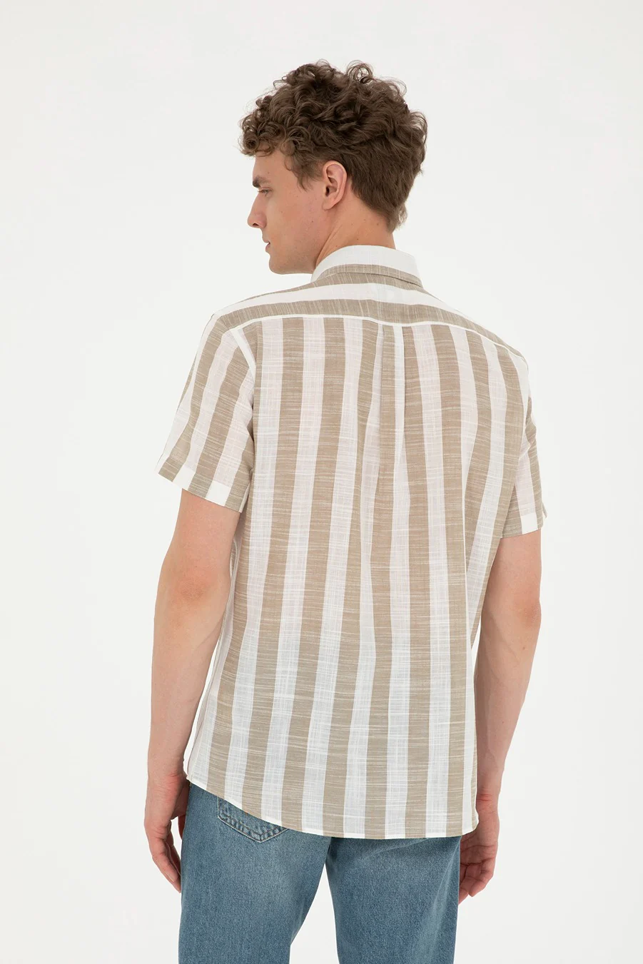 Mens Shirt Khaki - Image 2