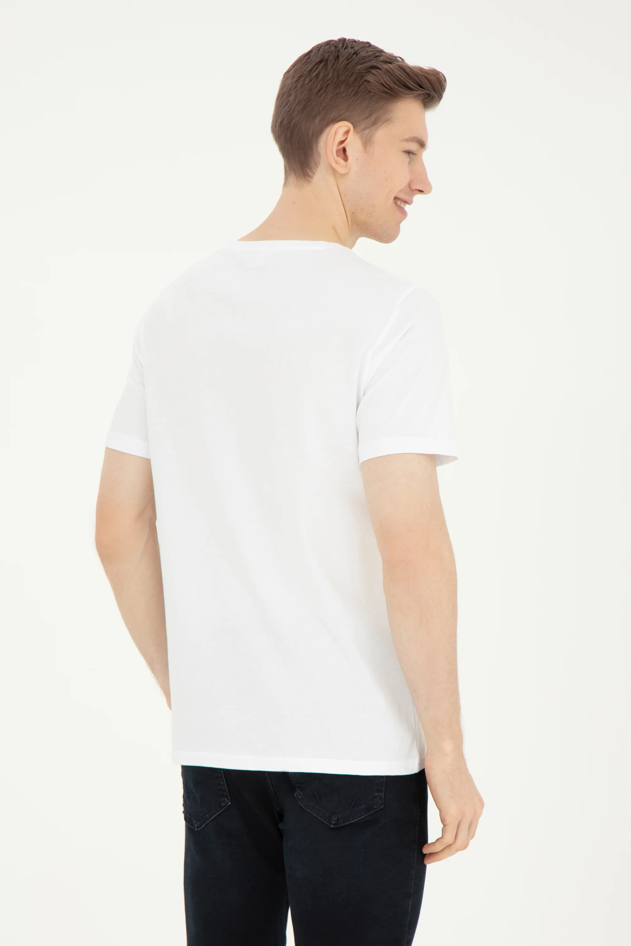 Mens Basic T-Shirt White - Image 2