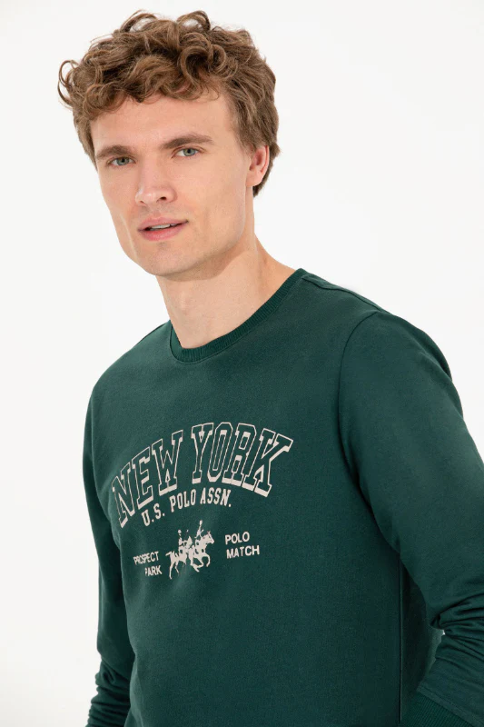Mens Sweatshirt Green - Image 3