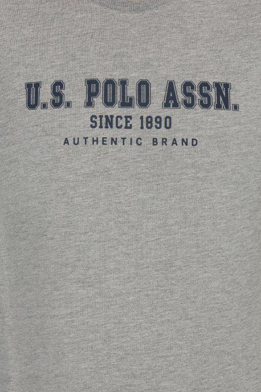 Mens Sweatshirt Grey Melange - Image 4