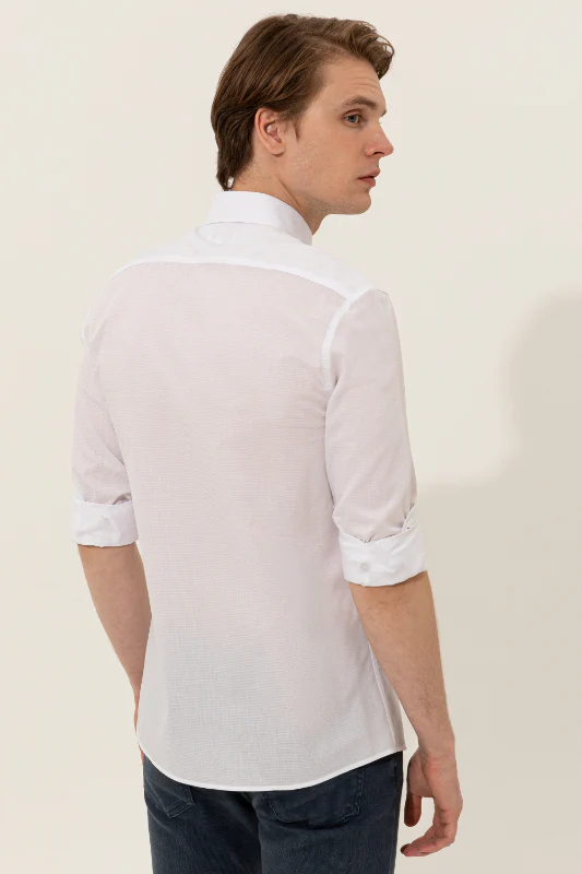 Mens Basic Shirt White - Image 2