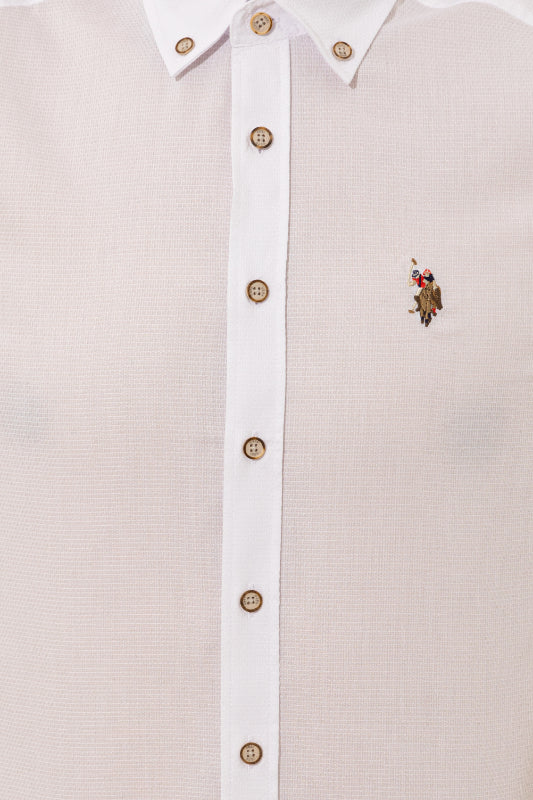 Mens Basic Shirt White - Image 4