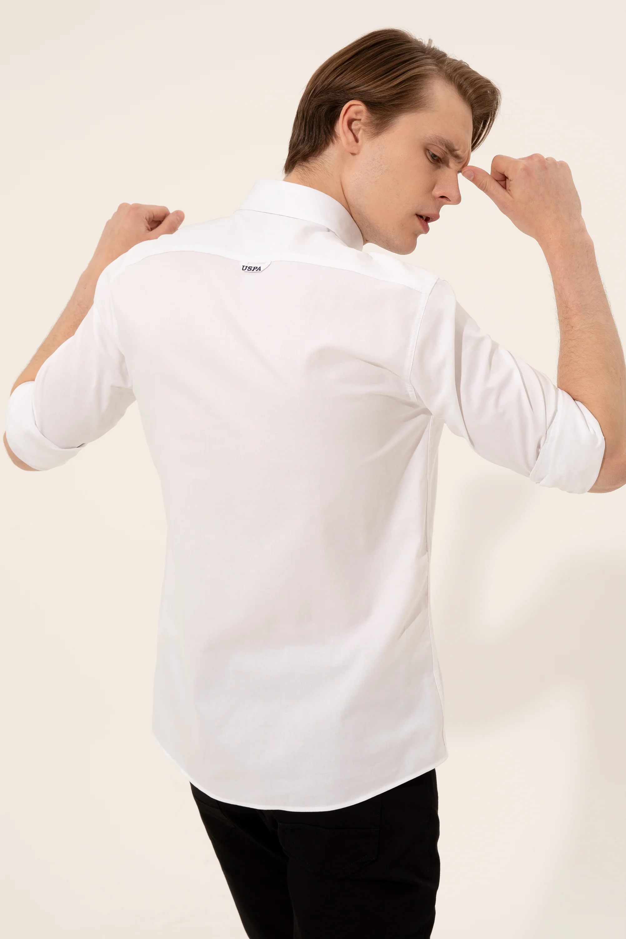 Mens Basic Shirt White - Image 2