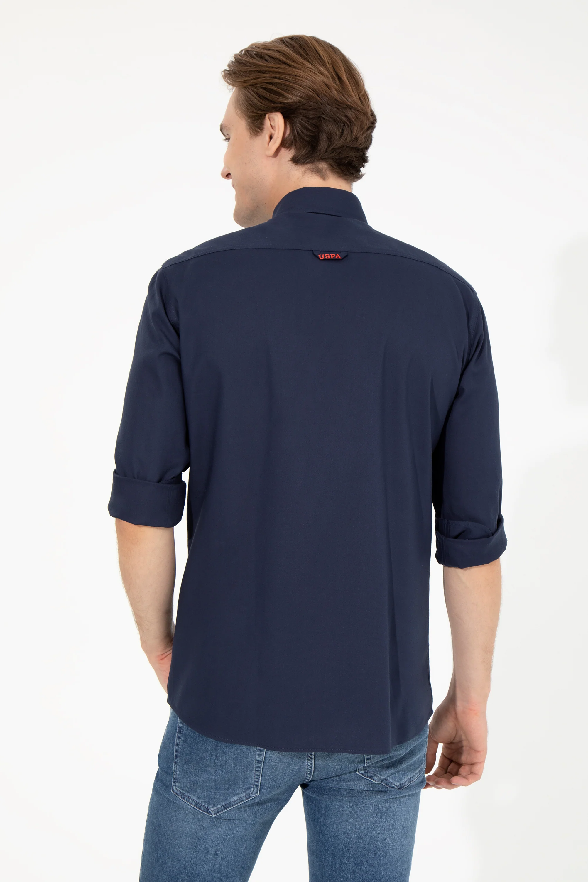 Mens Basic Shirt Navy Blue - Image 2