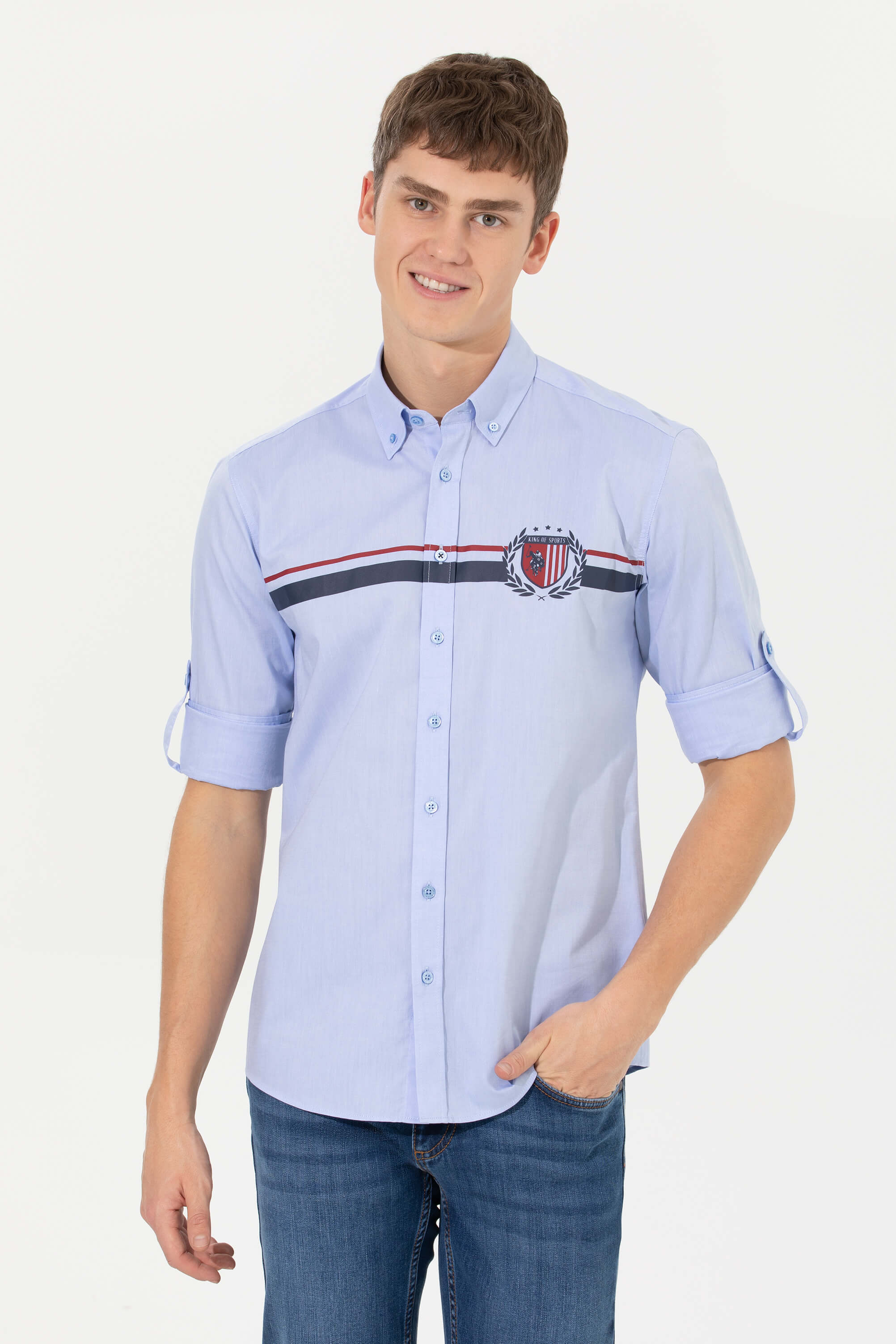 Mens Shirt Blue - Image 3