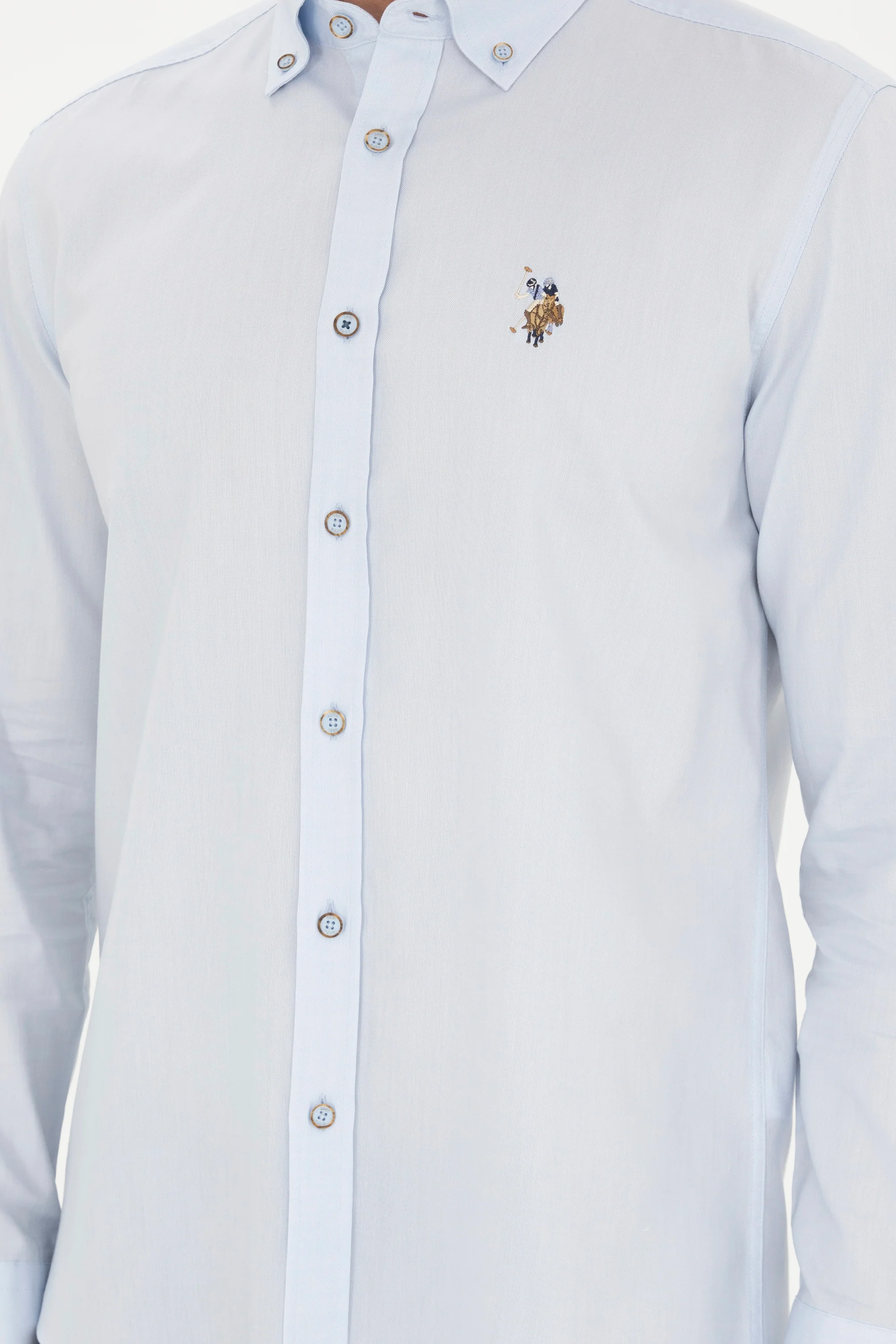 Mens Basic Shirt Light Blue - Image 3