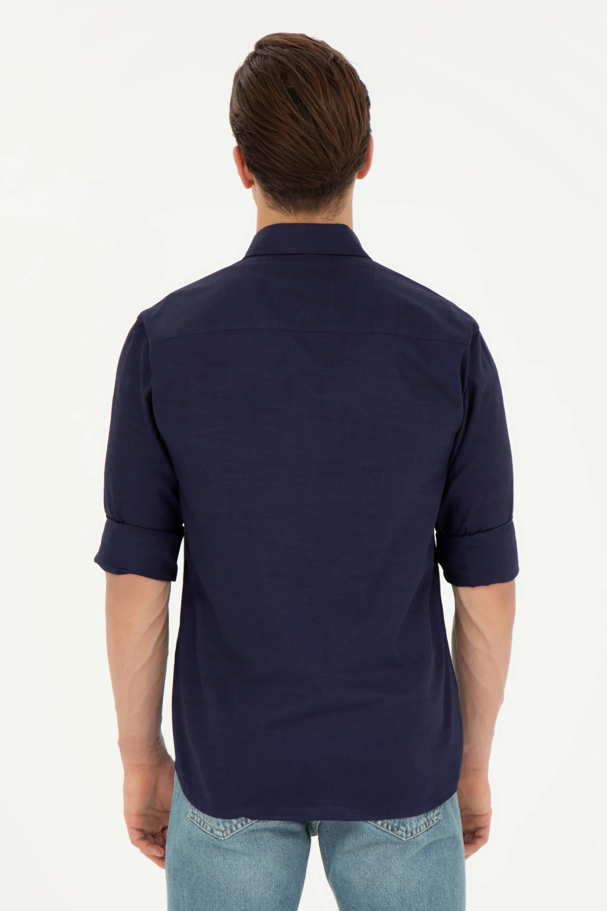 Mens Shirt Navy Blue - Image 2