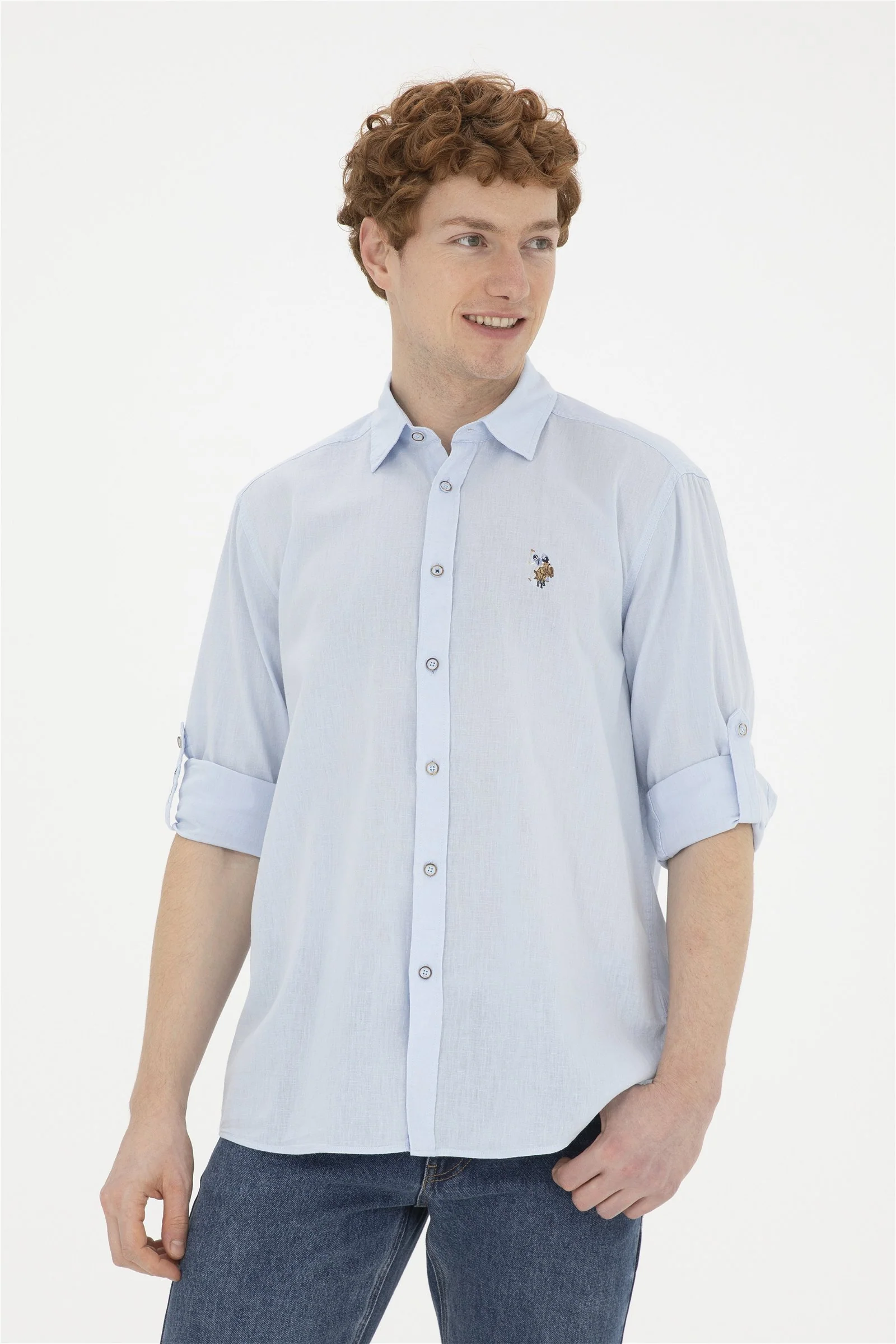 Mens Basic Shirt Light Blue