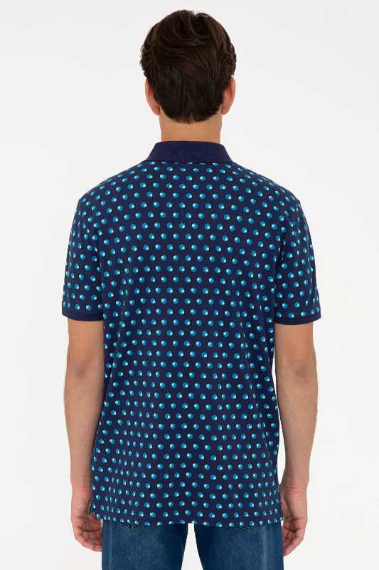 Mens Polo Shirt Navy Blue - Image 2