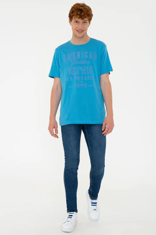 Mens T Shirt Cobalt - Image 3