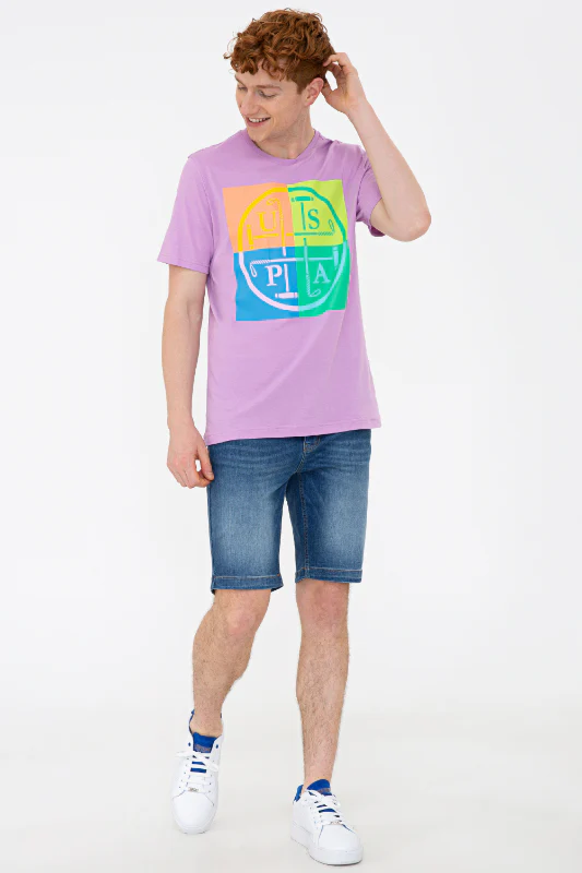 Mens T Shirt Lilac - Image 3