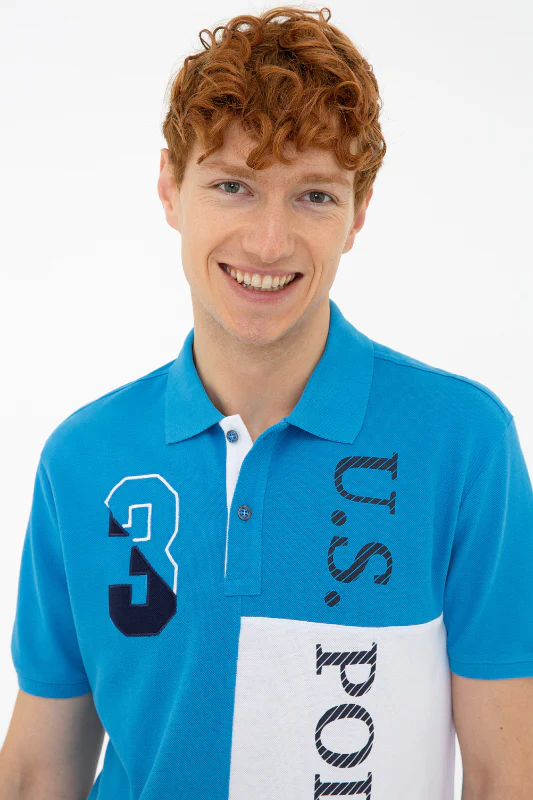 Mens Polo Shirt Cobalt - Image 3