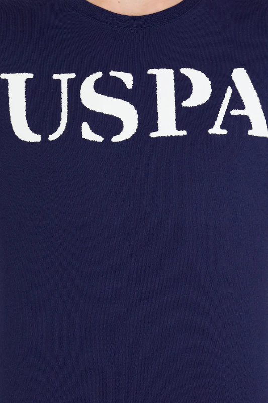 Mens Basic T Shirt Navy Blue - Image 4