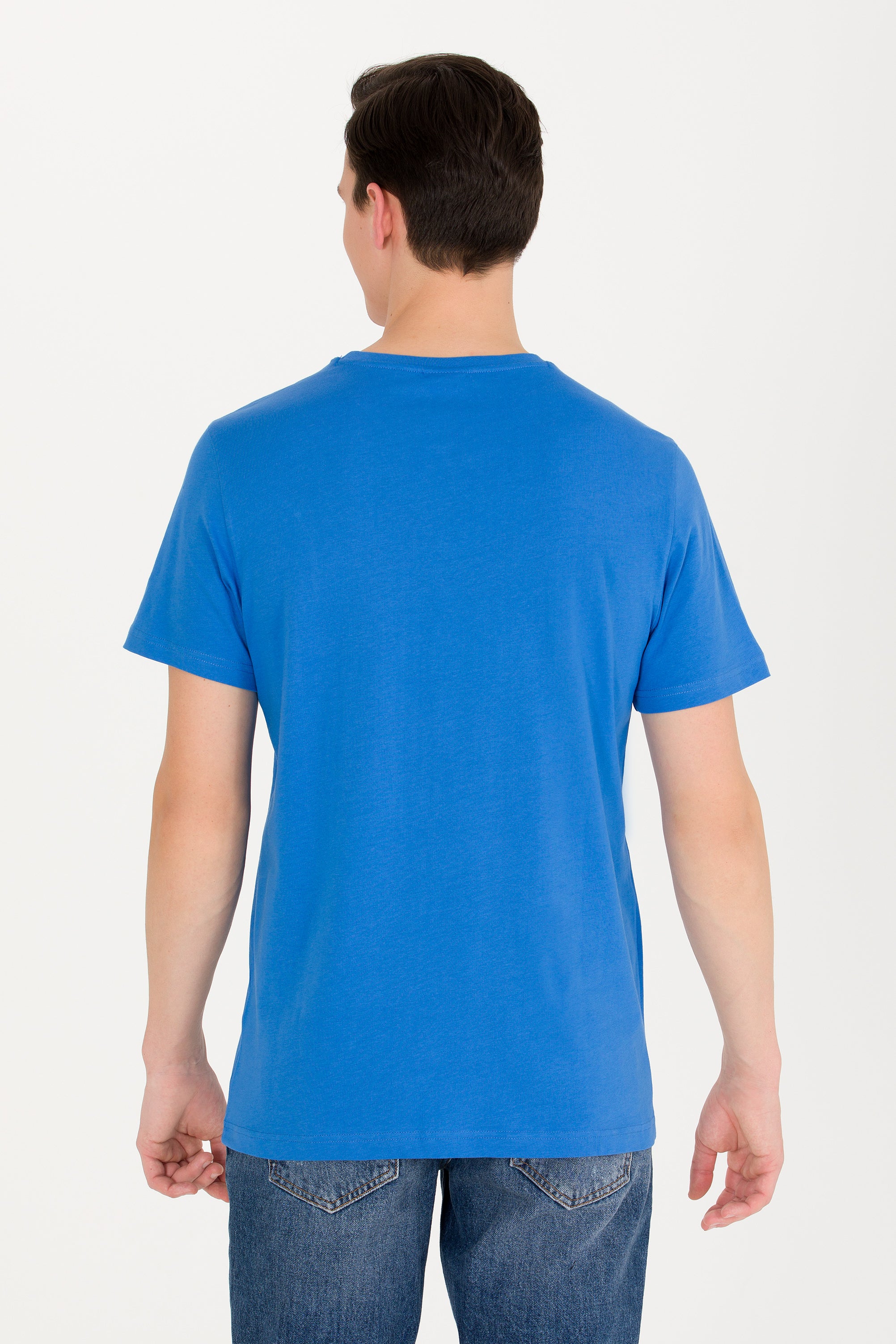 Mens Basic T Shirt Sax - Image 2