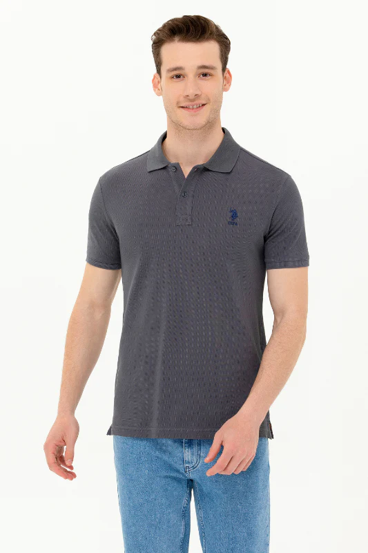 Mens Basic Polo Shirt Antracite - Image 4