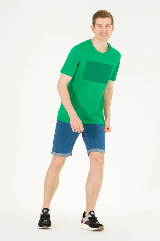 Mens T Shirt Green - Image 3