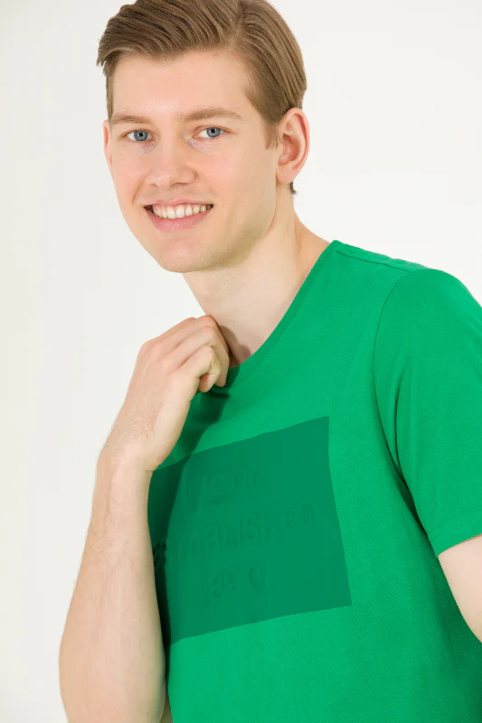 Mens T Shirt Green - Image 4