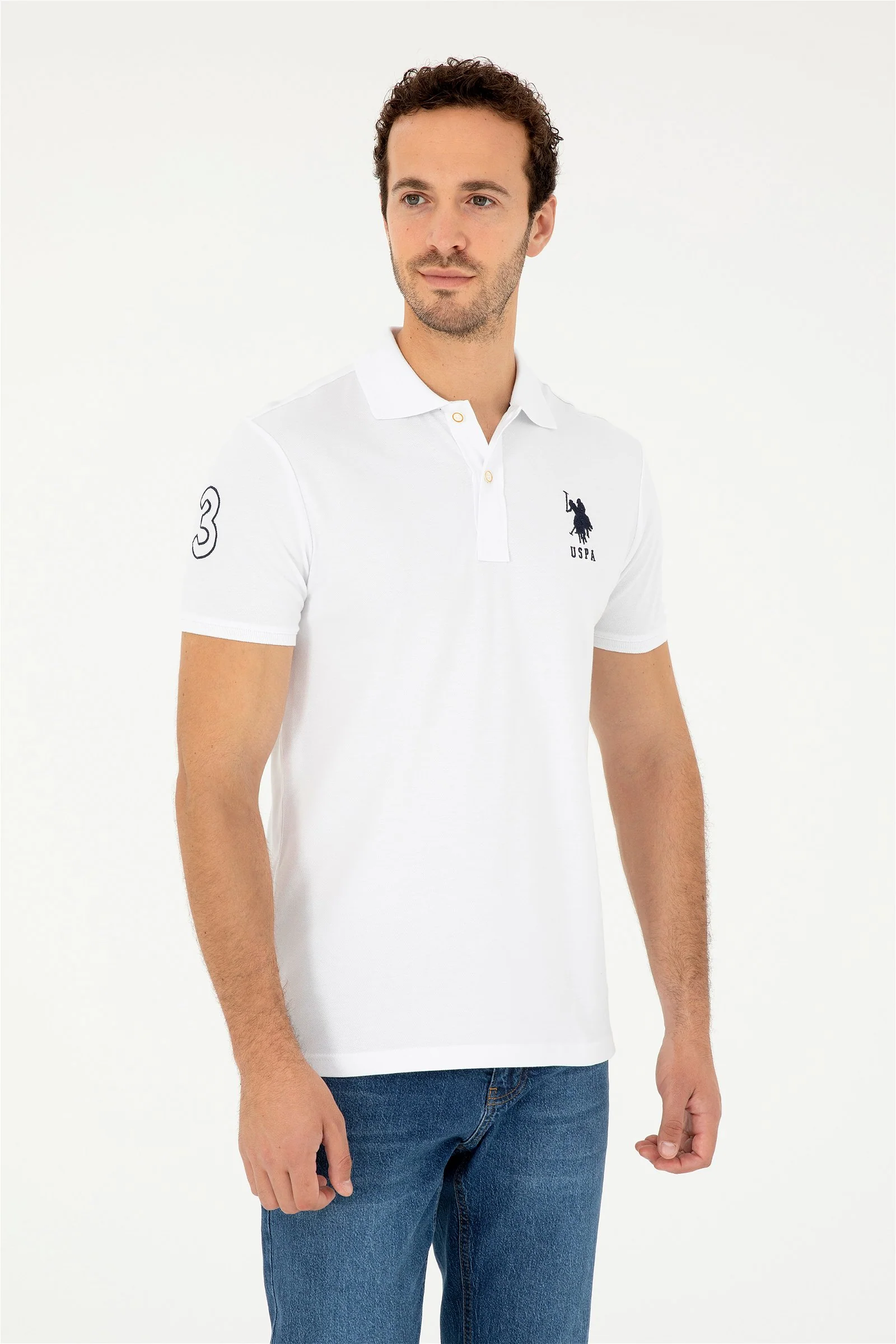 Mens Basic Polo Shirt White