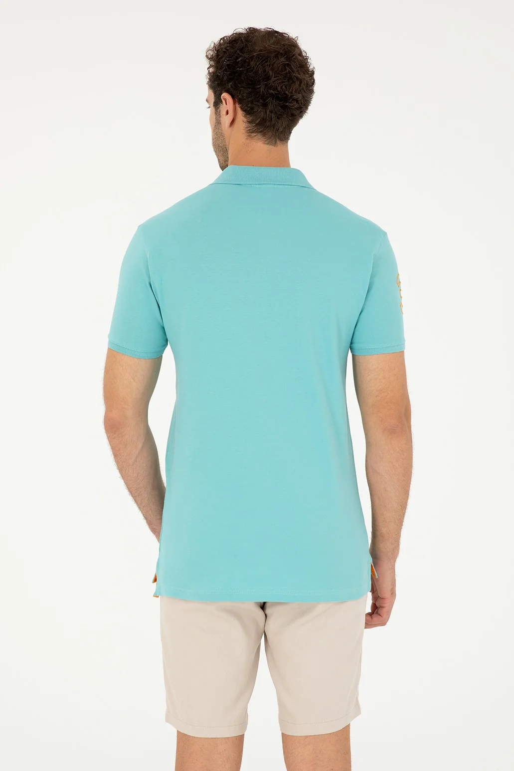 Mens Basic Polo Shirt Green - Image 2