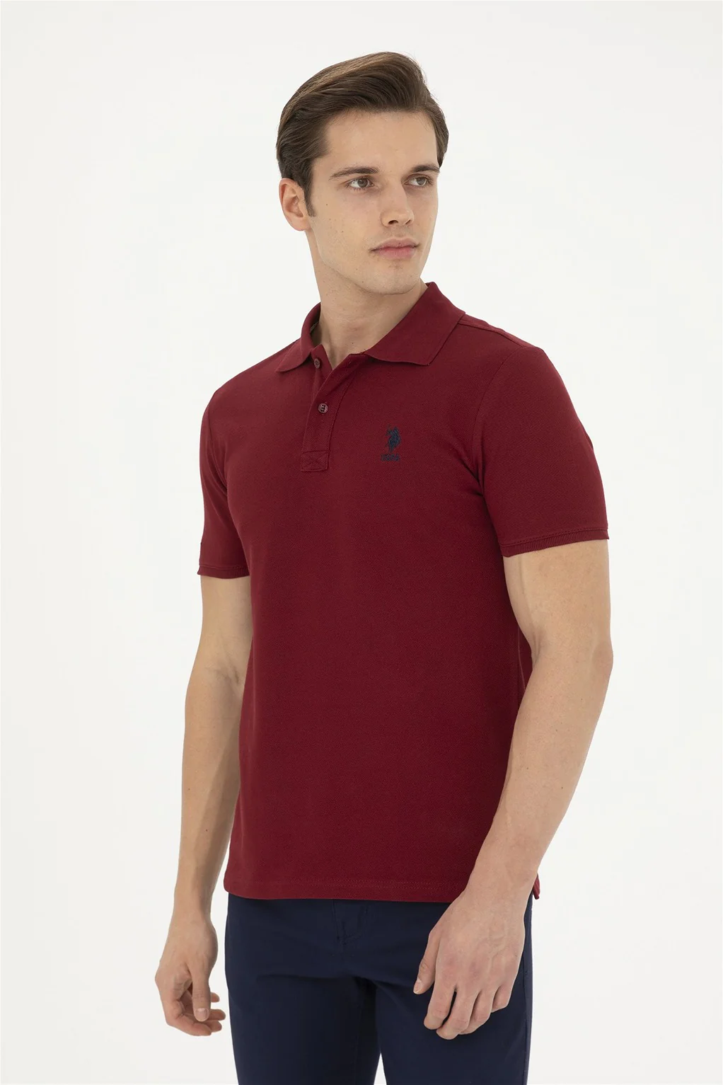Mens Basic Polo Shirt Bordeaux