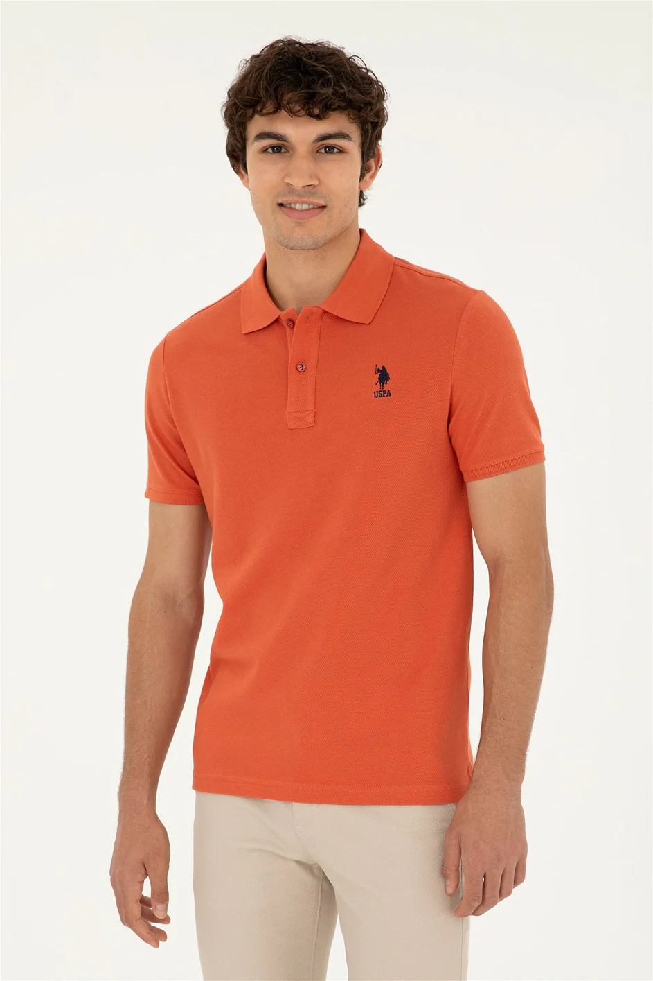 Mens Basic Polo Shirt Powder