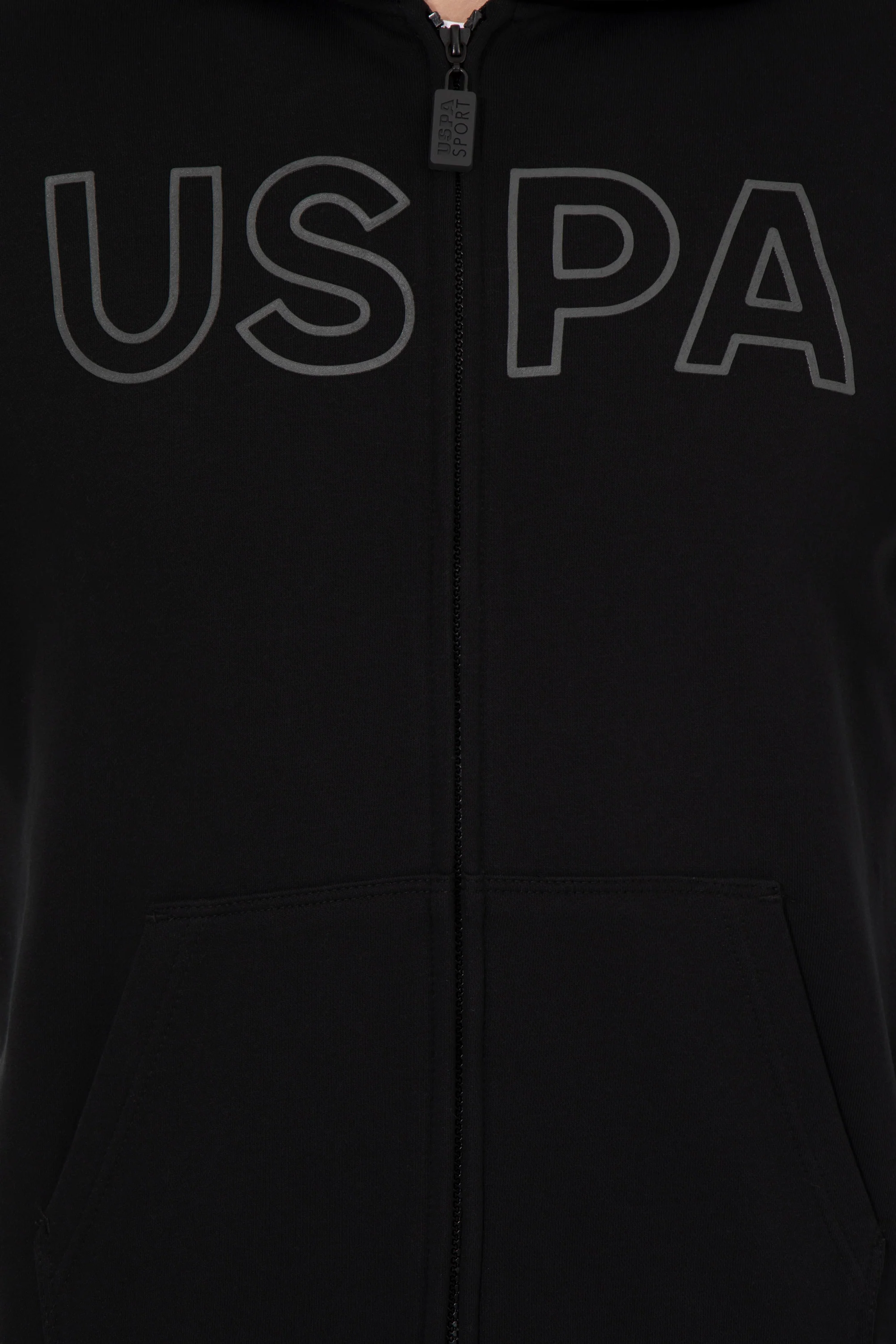 Mens Basic Hoodie Black - Image 4