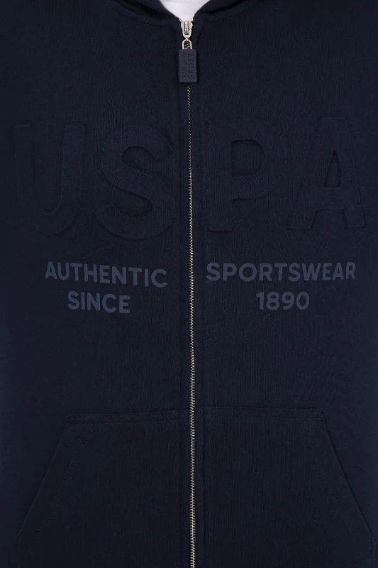Mens Hoodie Navy Blue - Image 4
