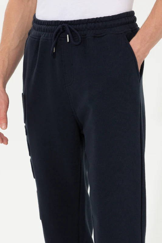 Mens Sweatpants Navy Blue - Image 4