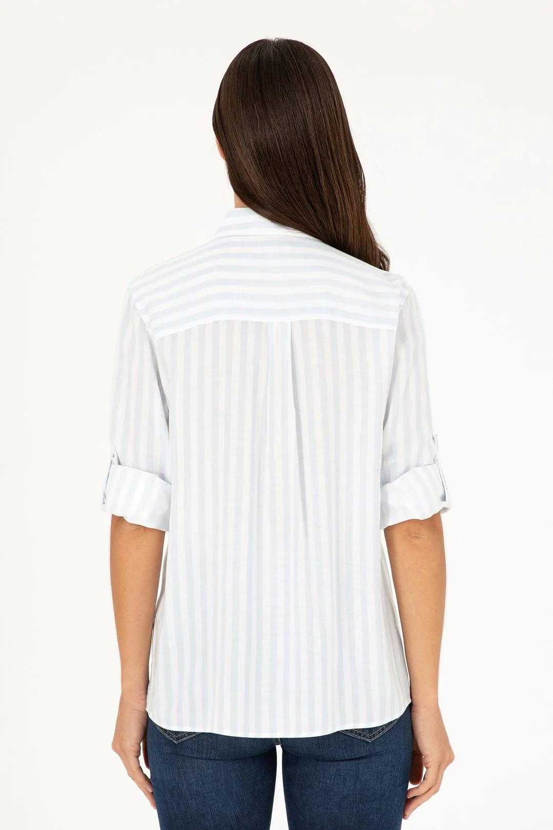 Womens Ladies Shirt Light Blue - Image 2