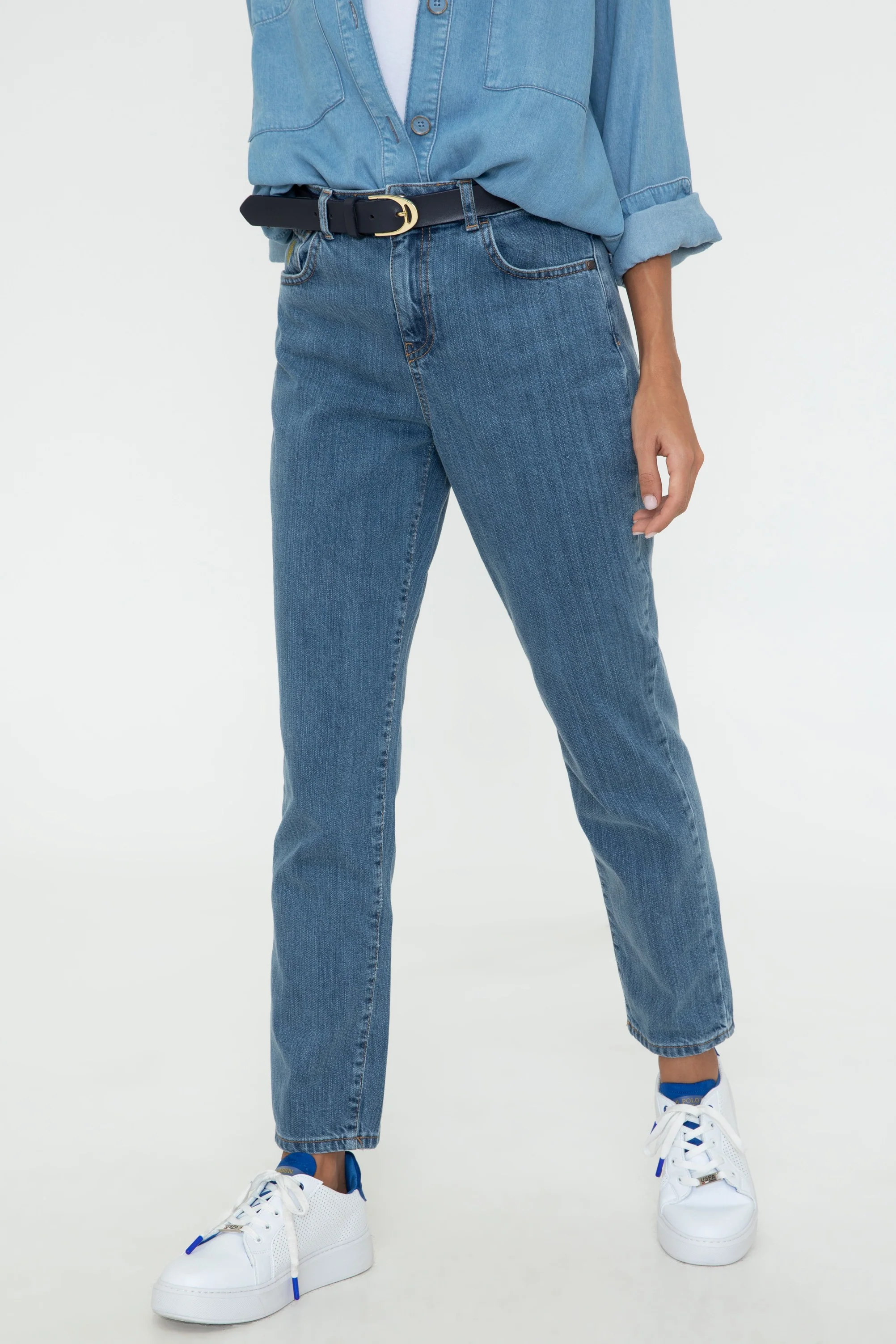 Womens Ladies Jeans Blue - Image 2