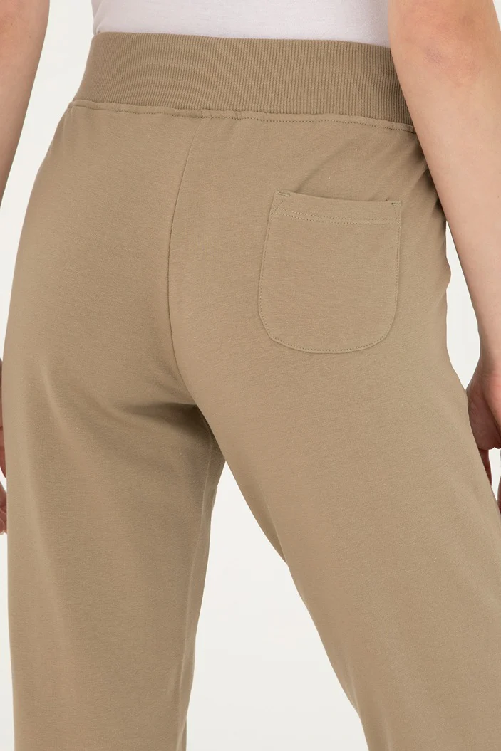 Womens Ladies Sweatpants Khaki - Image 3