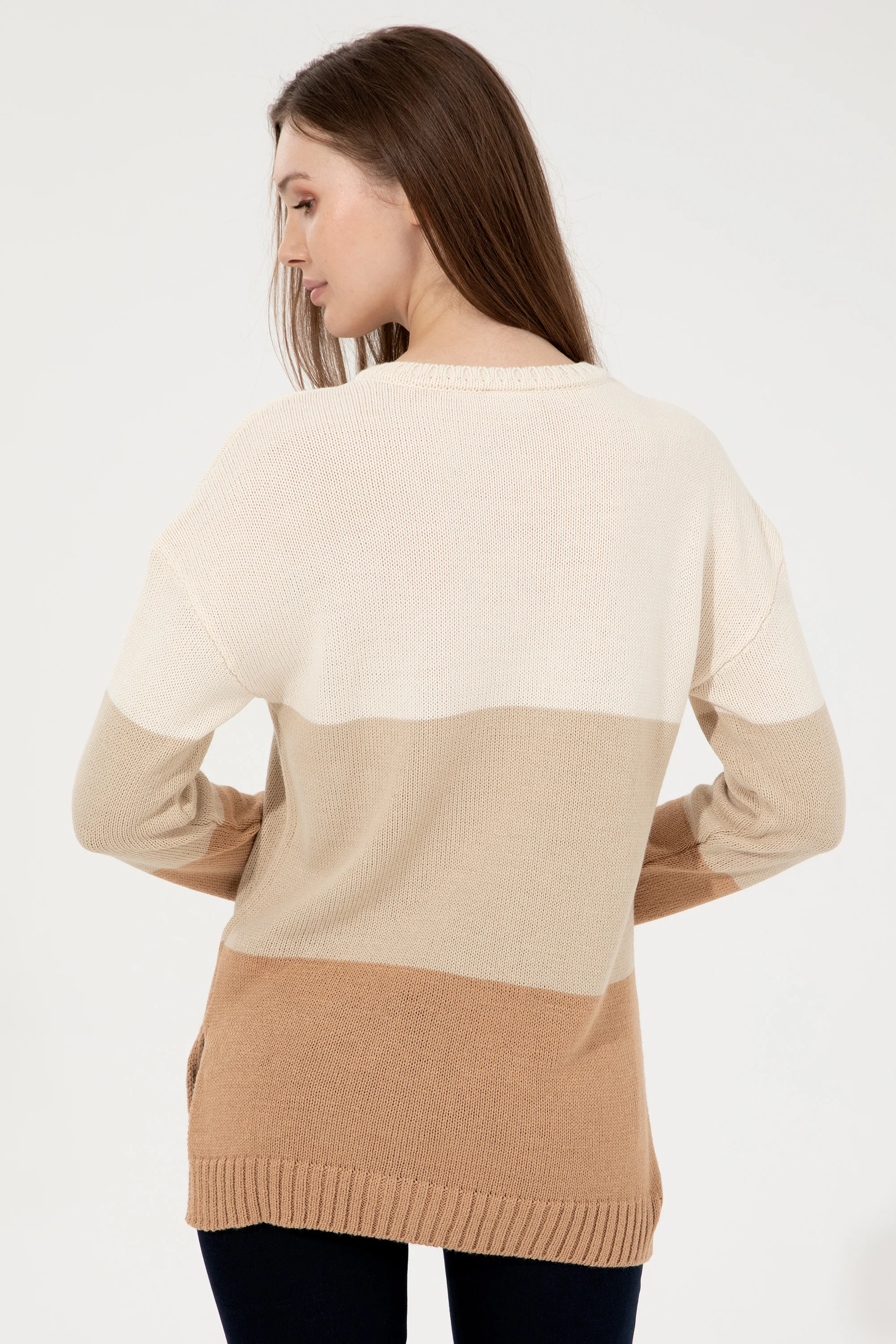 Womens Knitwear Stone Melange - Image 2