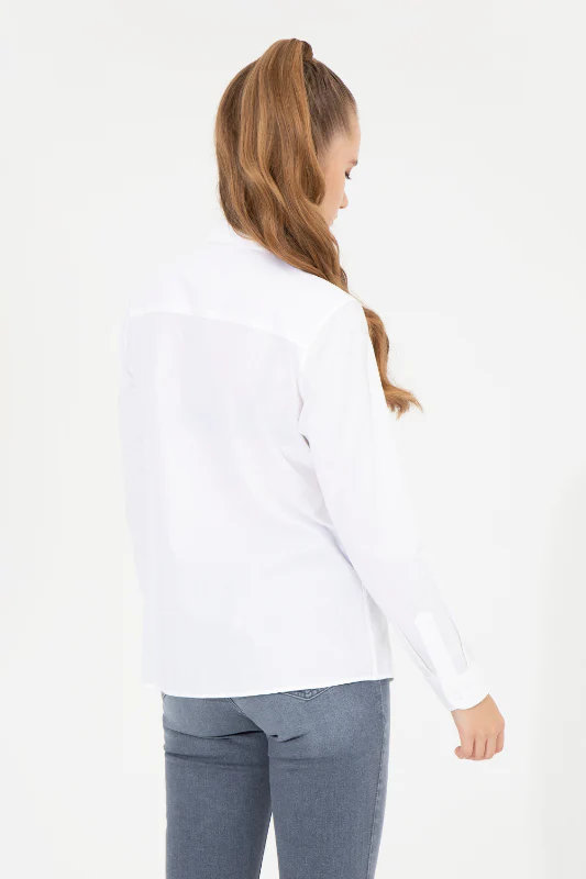 Womens Basic Shirt White - Image 2