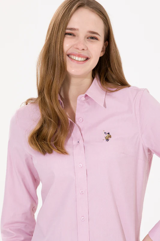 Womens Basic Shirt Light Pink - Image 3