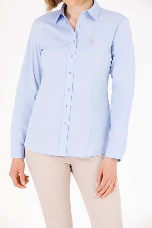 Womens Basic Shirt Light Blue - Image 3