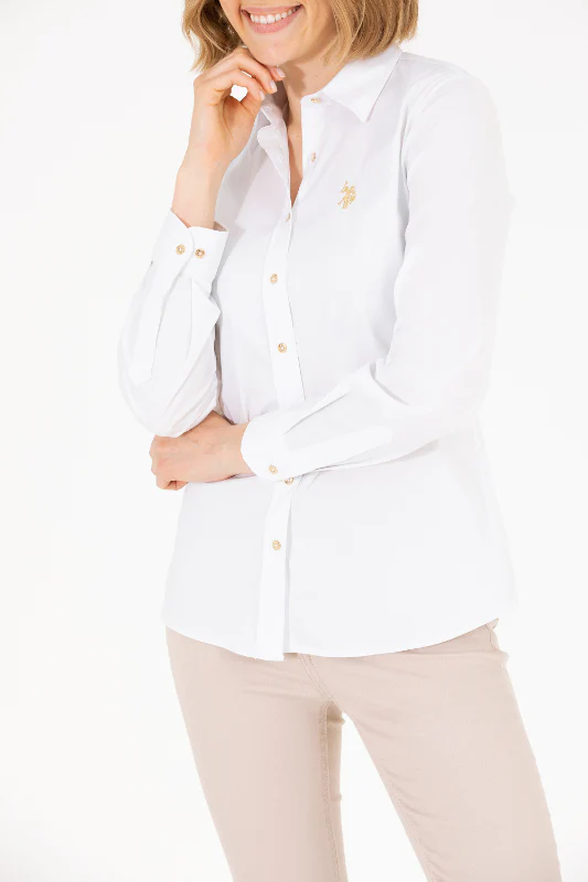 Womens Basic Shirt White - Image 4