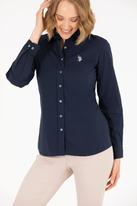 Womens Basic Shirt Navy Blue