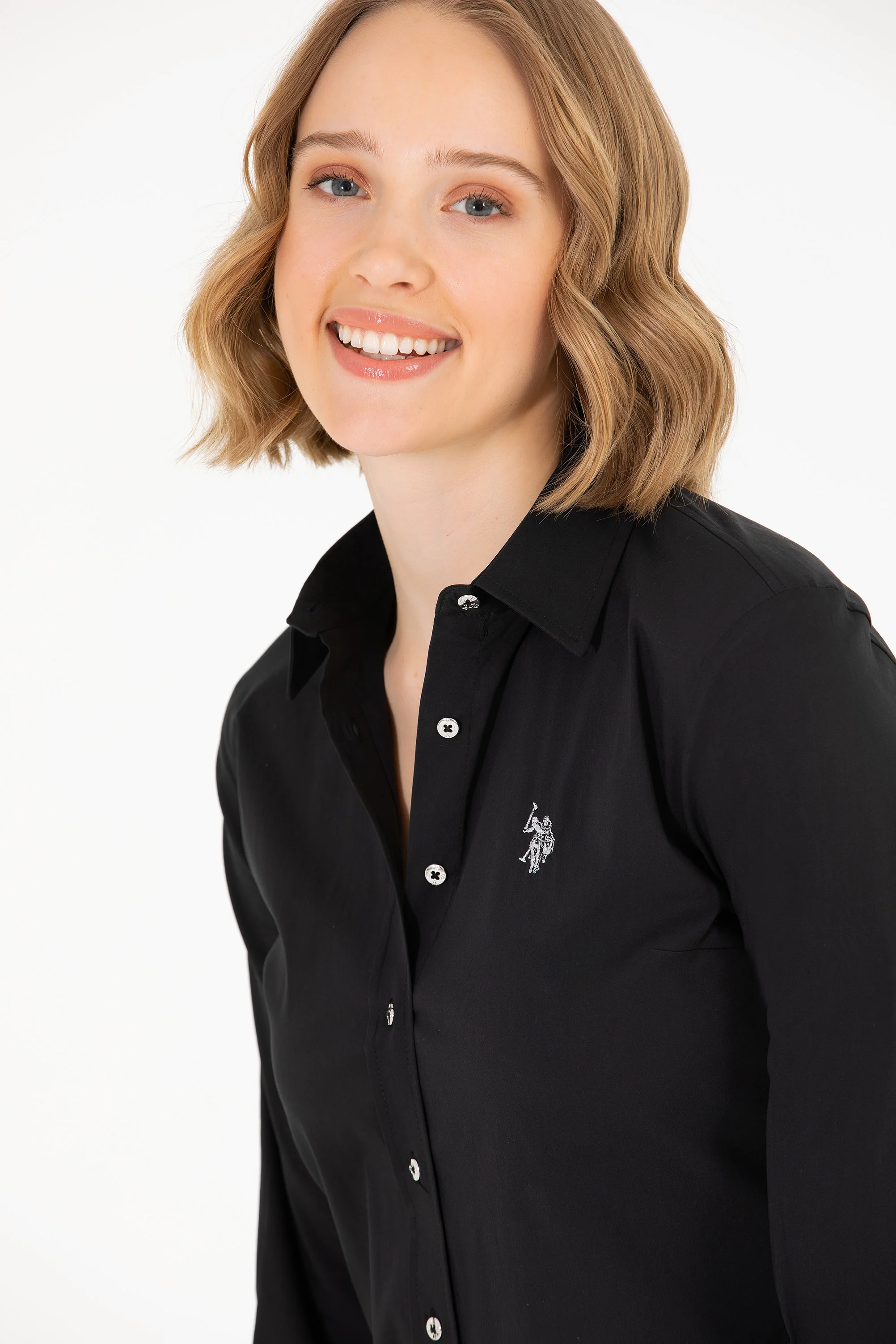 Womens Basic Shirt Black - Image 3