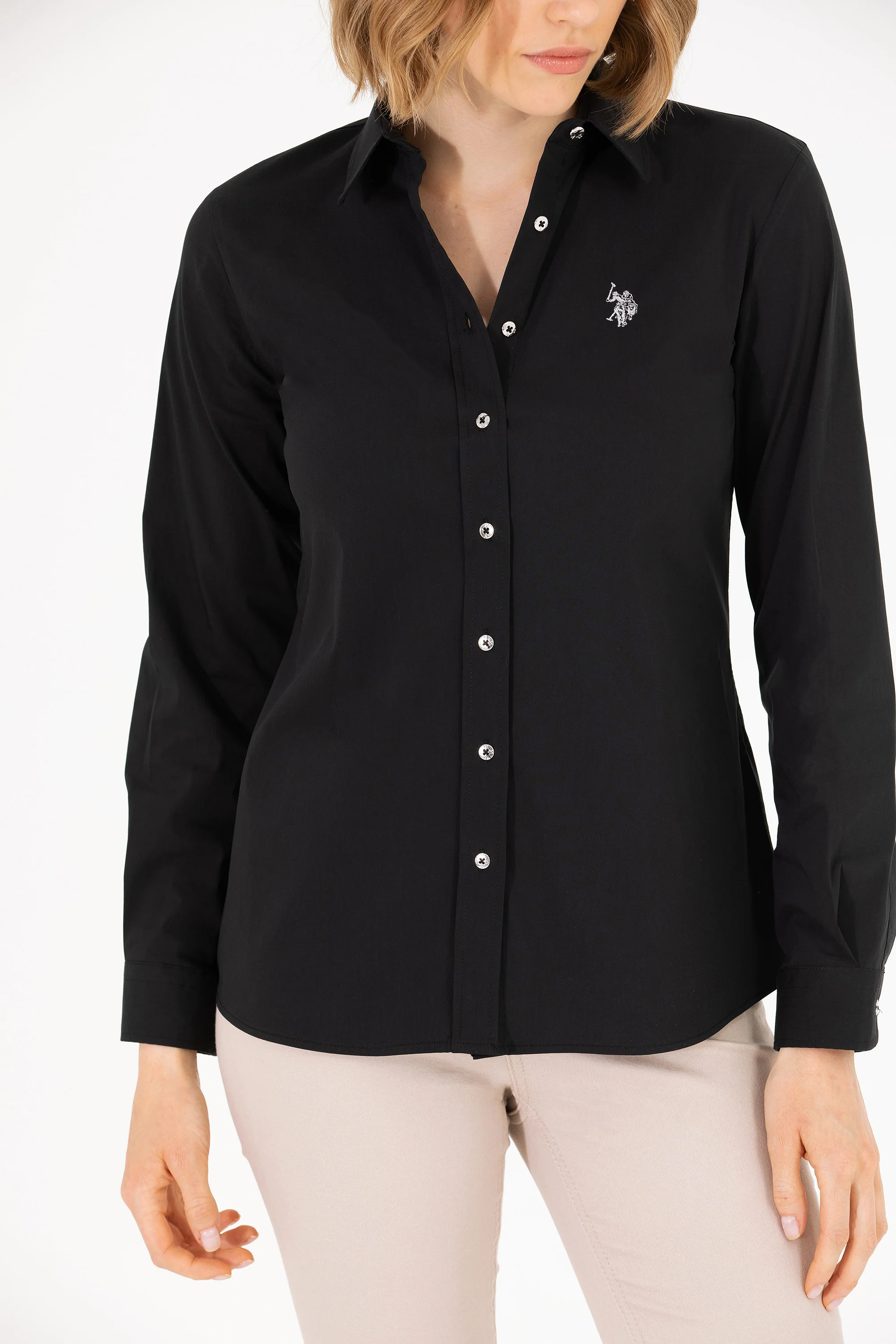 Womens Basic Shirt Black - Image 4