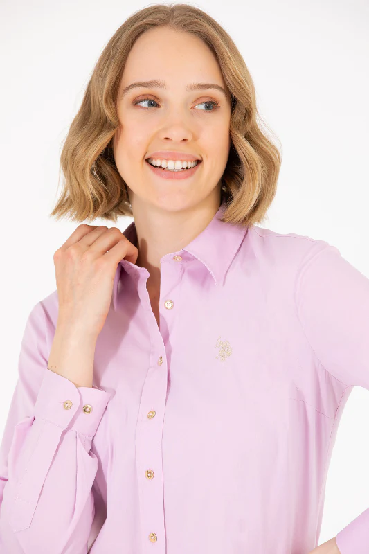 Womens Basic Shirt Light Pink - Image 3