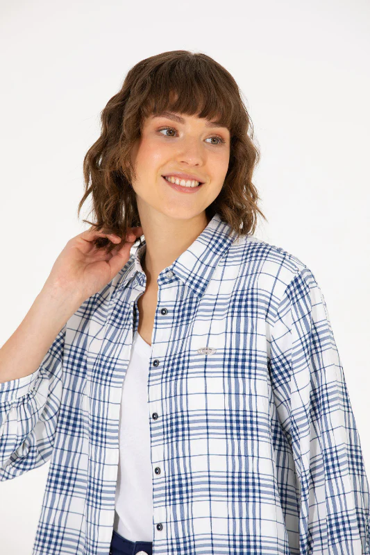 Womens Shirt Navy Blue - Image 3