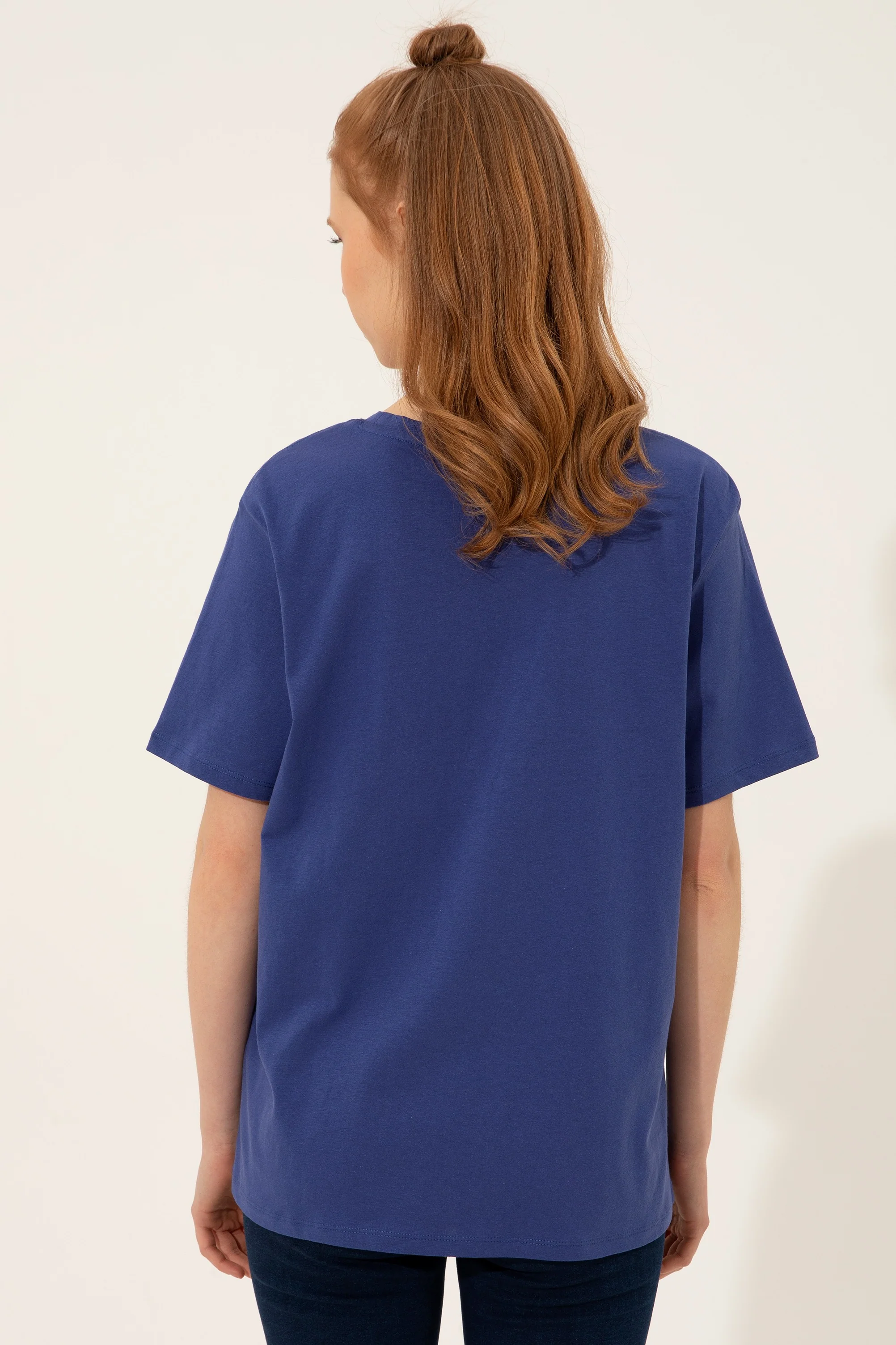 Womens Ladies T-Shirt Royal Blue - Image 5