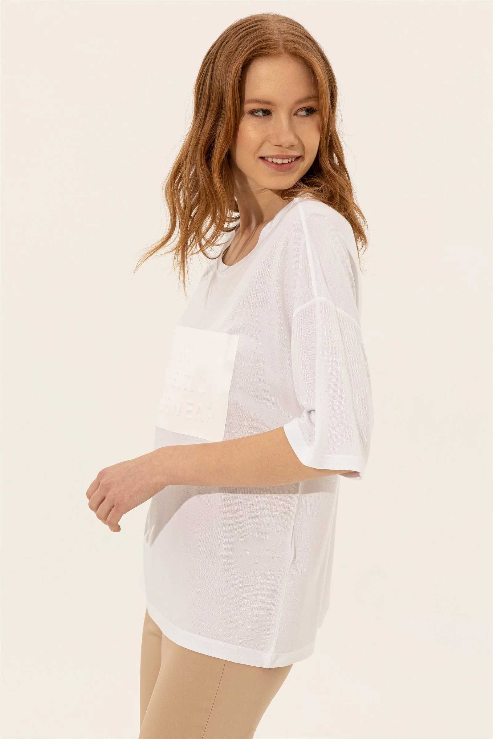 Womens Ladies T-Shirt White - Image 2