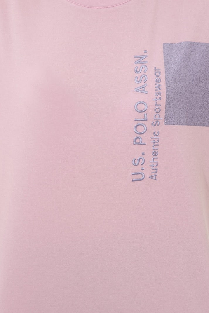 Womens Ladies T-Shirt Light Pink - Image 3