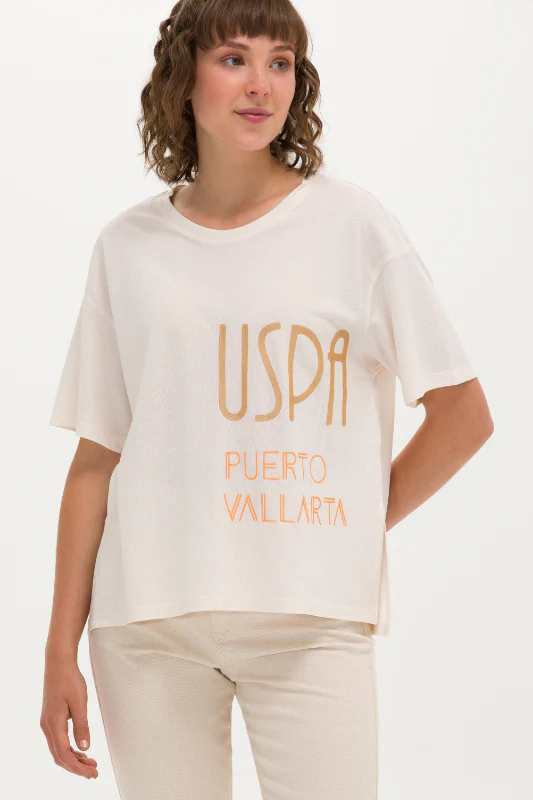 Womens T Shirt Off White - Image 3