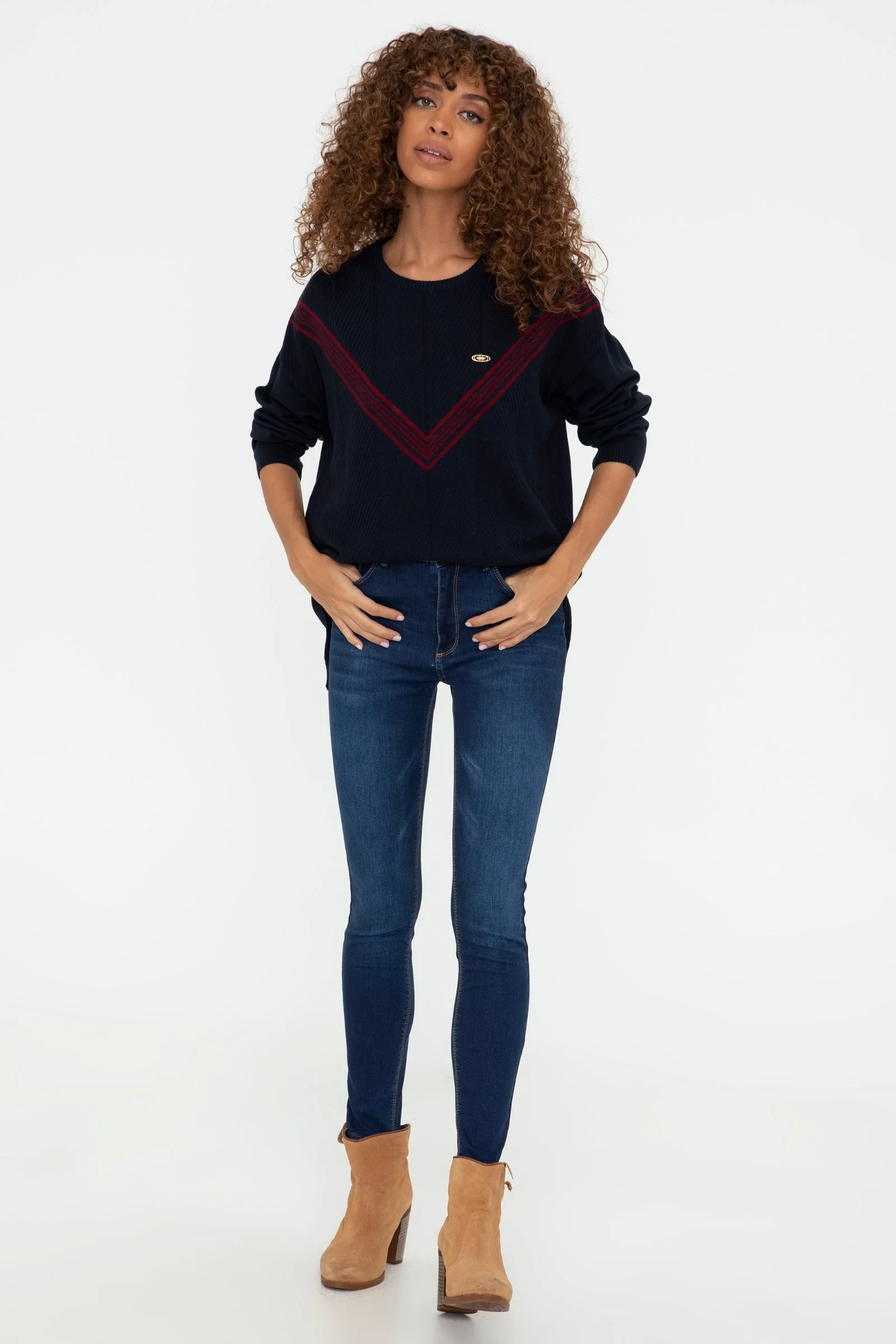 Womens Ladies Jeans Dark Blue