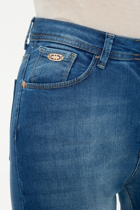 Womens Ladies Jeans Blue - Image 4