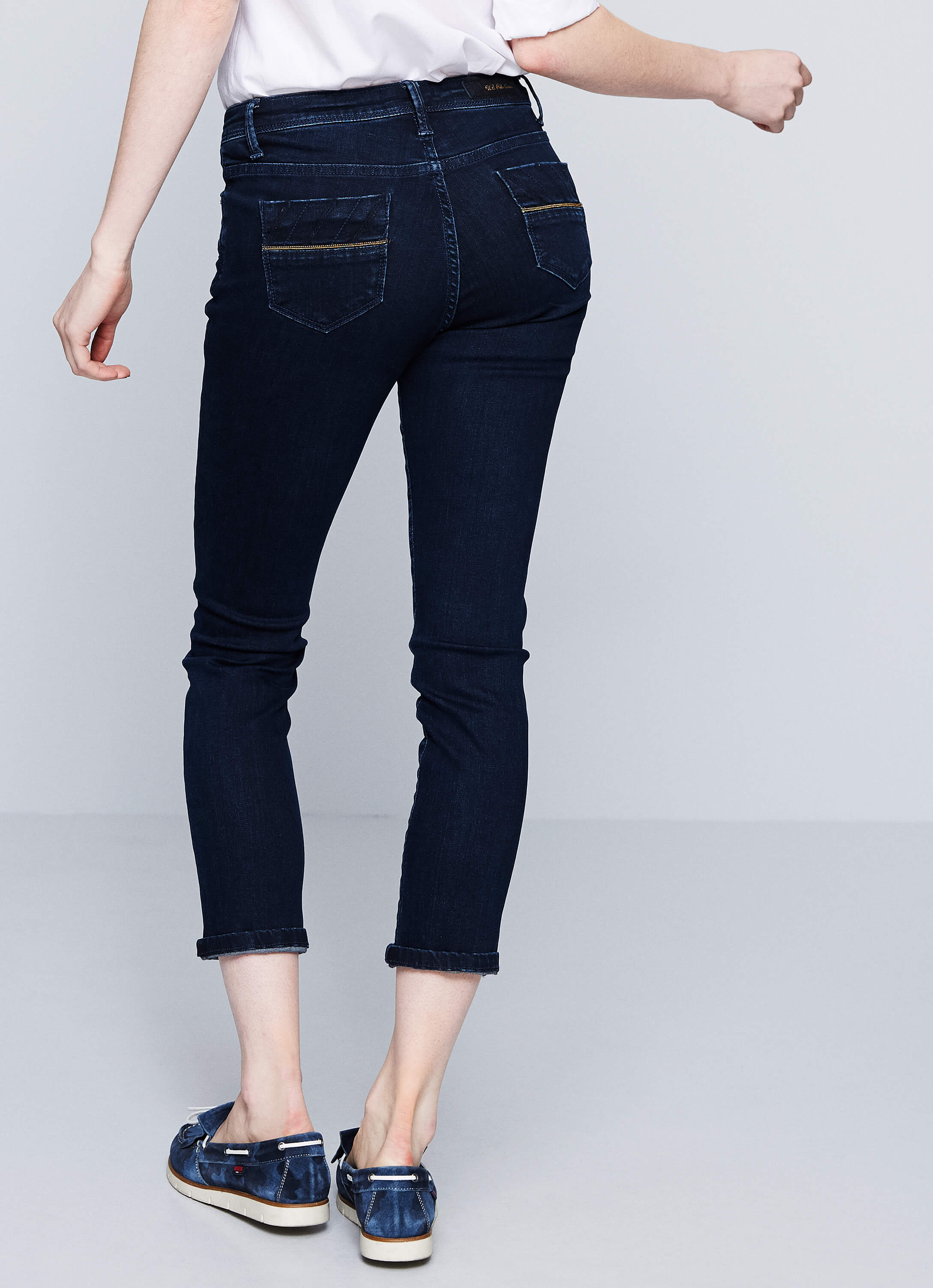 Womens Ladies Jeans Dark Blue - Image 2
