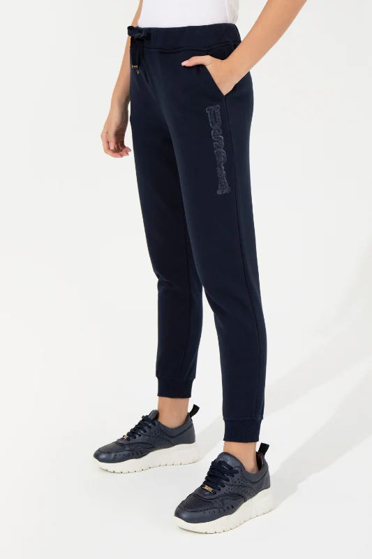 Womens Sweatpants Navy Blue - Image 2